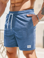 Casual shorts til herrer - elastisk taljebånd - letvægts åndbart stof - pasform trekkingpasform