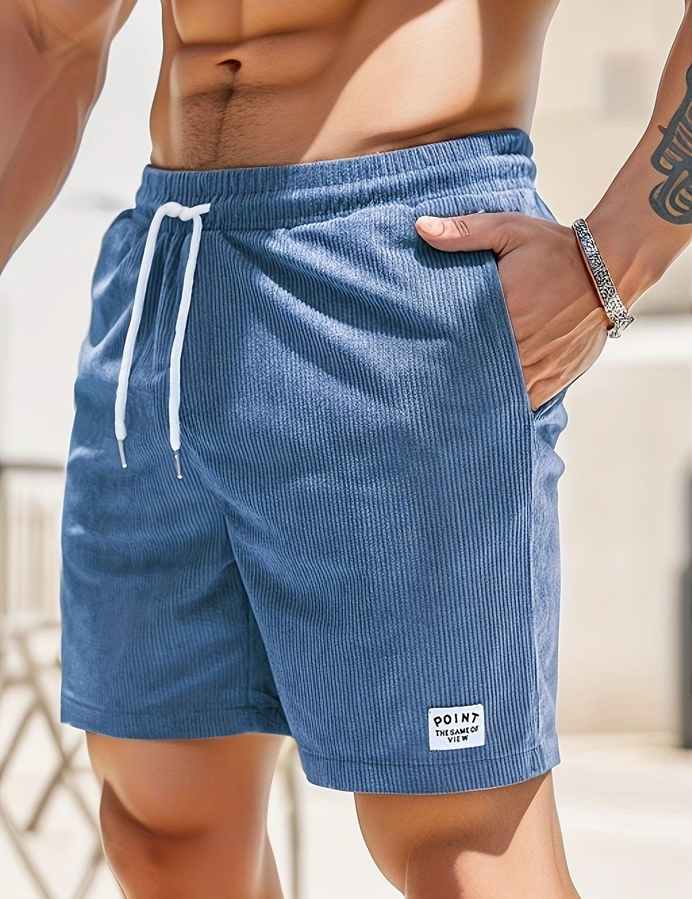 Casual shorts til herrer - elastisk taljebånd - letvægts åndbart stof - pasform trekkingpasform