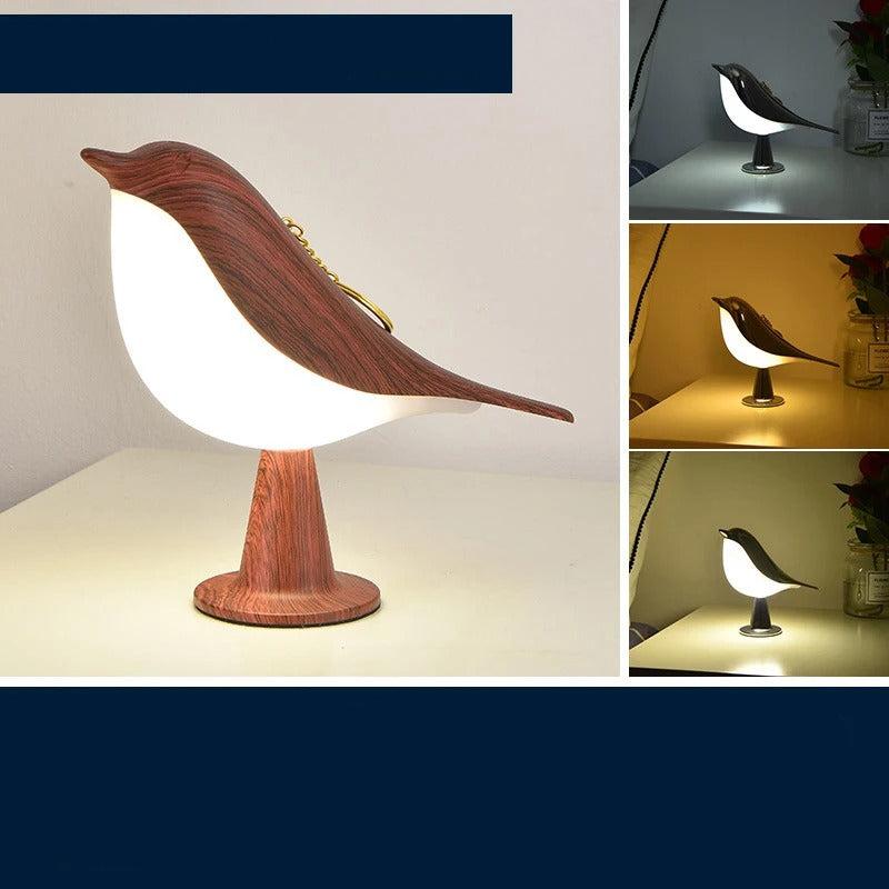 GlowNest | Træ fugleformet natlampe