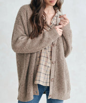 Amber | Varm lang vest med knapper