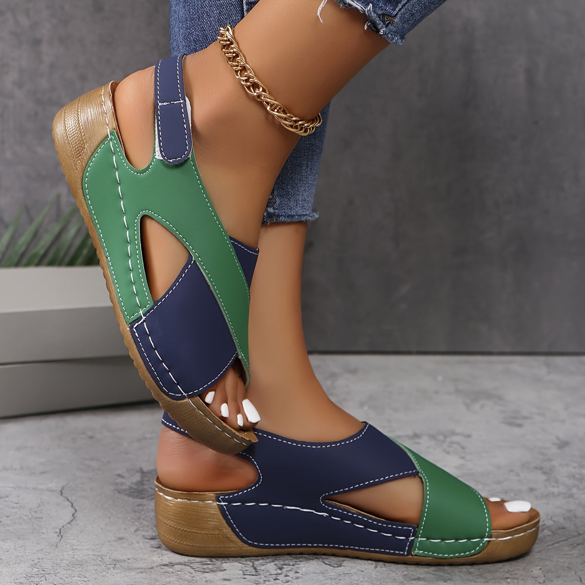 Aria | Moderne Color Block Sandaler