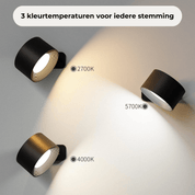 FlexiLamp | Trådløs Genopladelig 360° Væglampe