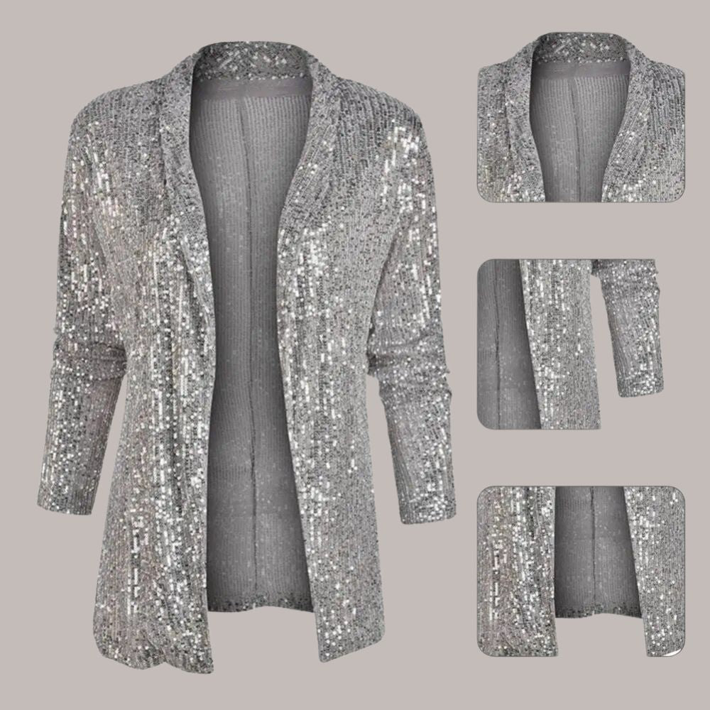 Freya | Funklende Pailletter Blazer – Elegant og Glamourøs