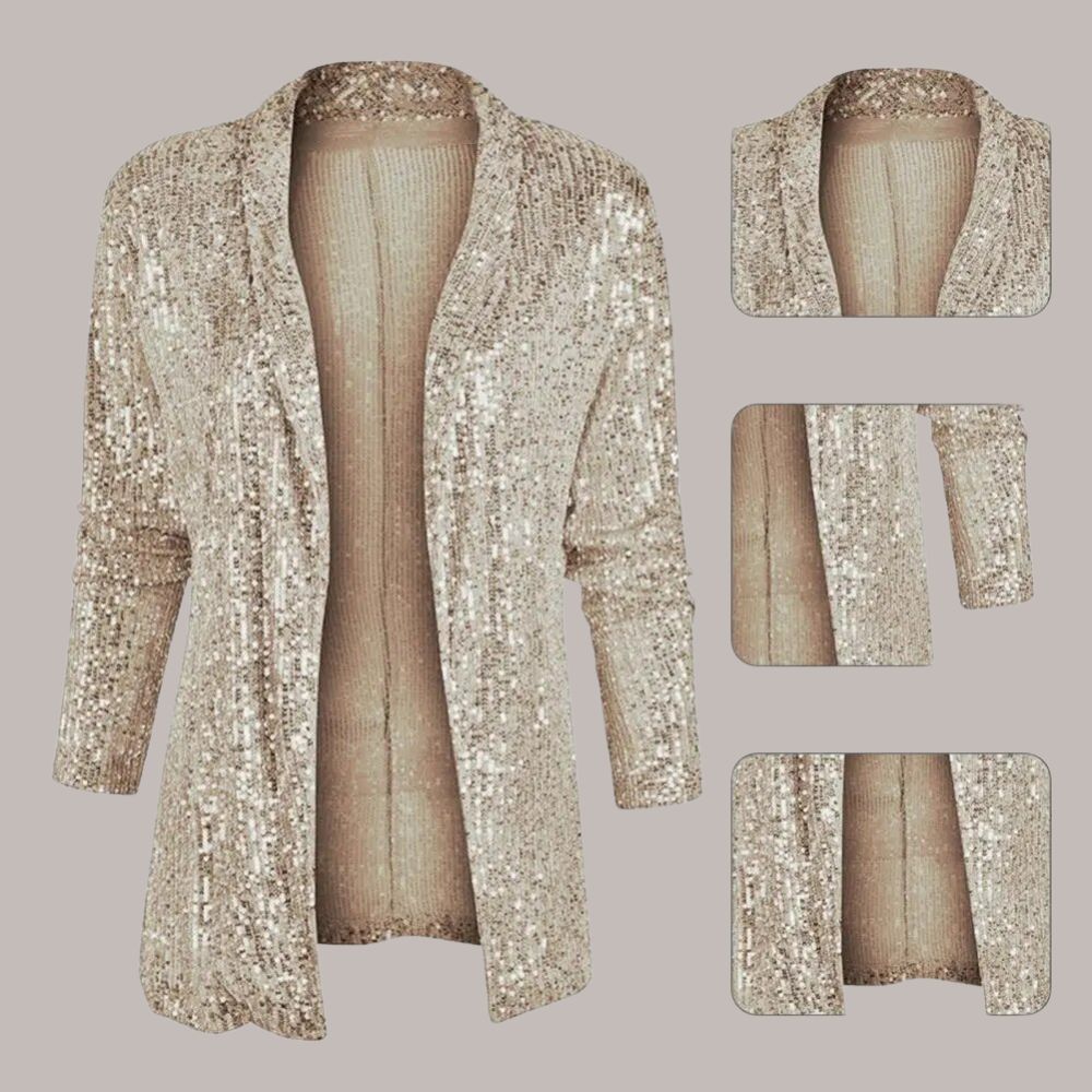 Freya | Funklende Pailletter Blazer – Elegant og Glamourøs