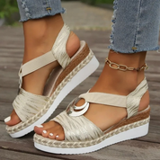 Elle | Stilfulde espadrillesandaler med strukturerede stropper