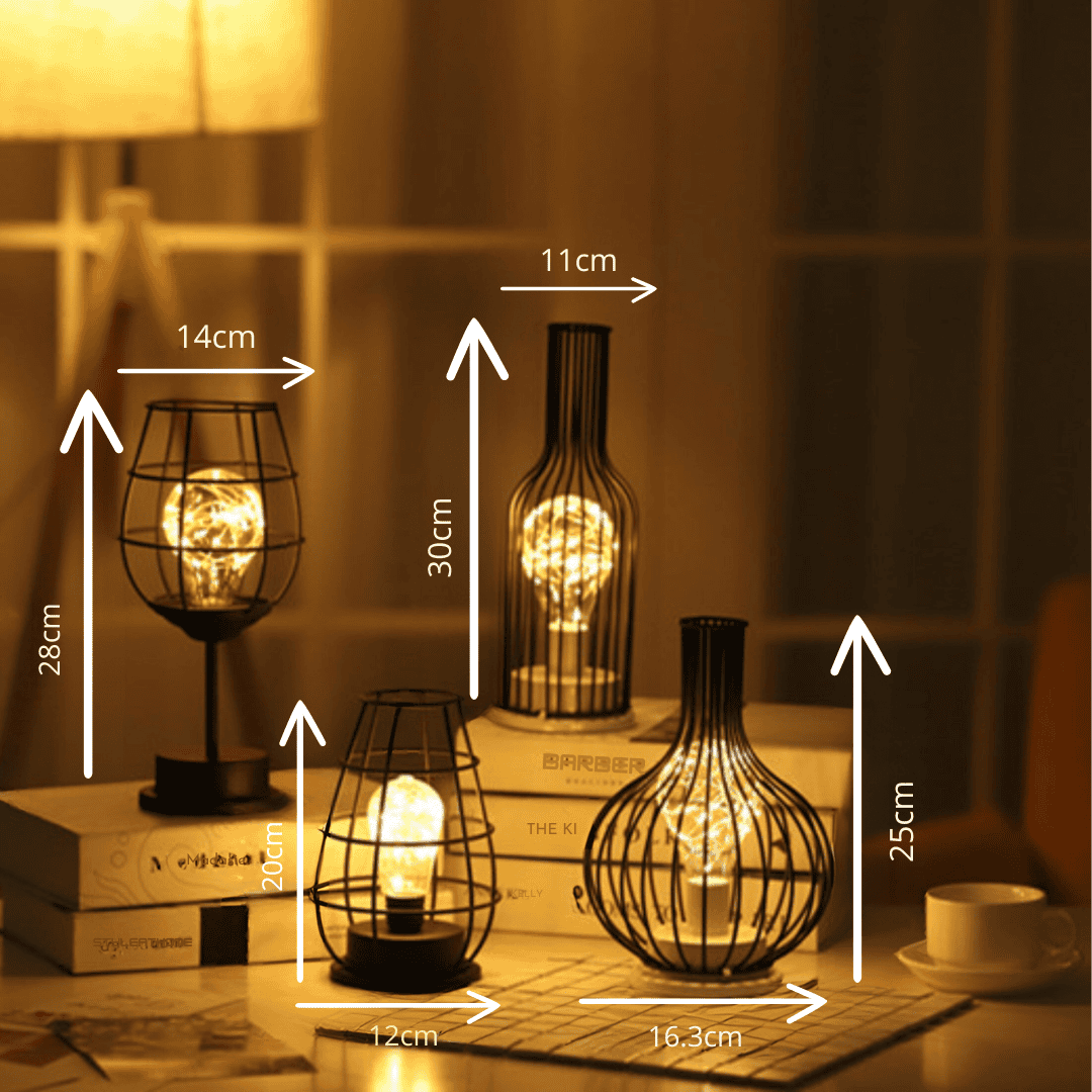GlowPulse | Industrielt inspireret rustik bordlampe