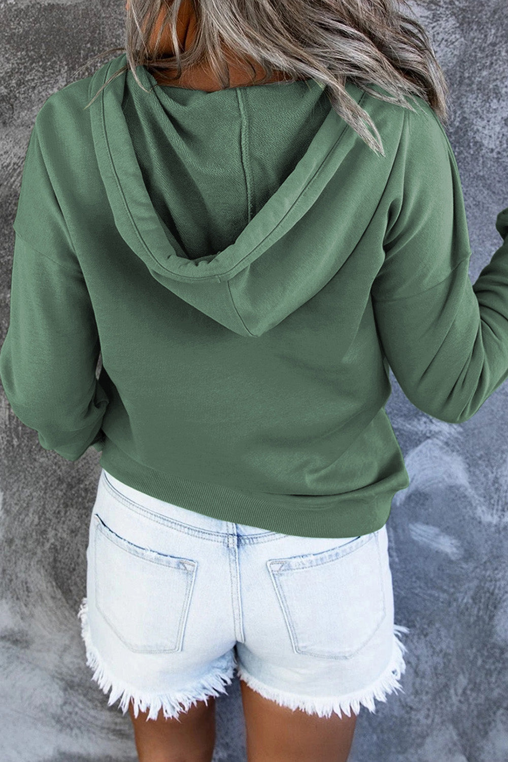 Amari | Varm Fleece Trøje med Hætte og Knapper