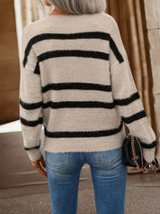 Marla | Stribet Efterårs Sweater Dame