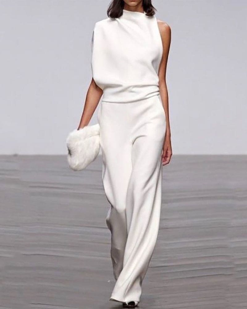 KATE | Elegant jumpsuit med chic stående krave