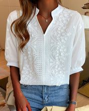 Dianthe | Bluse V-Hals Chic
