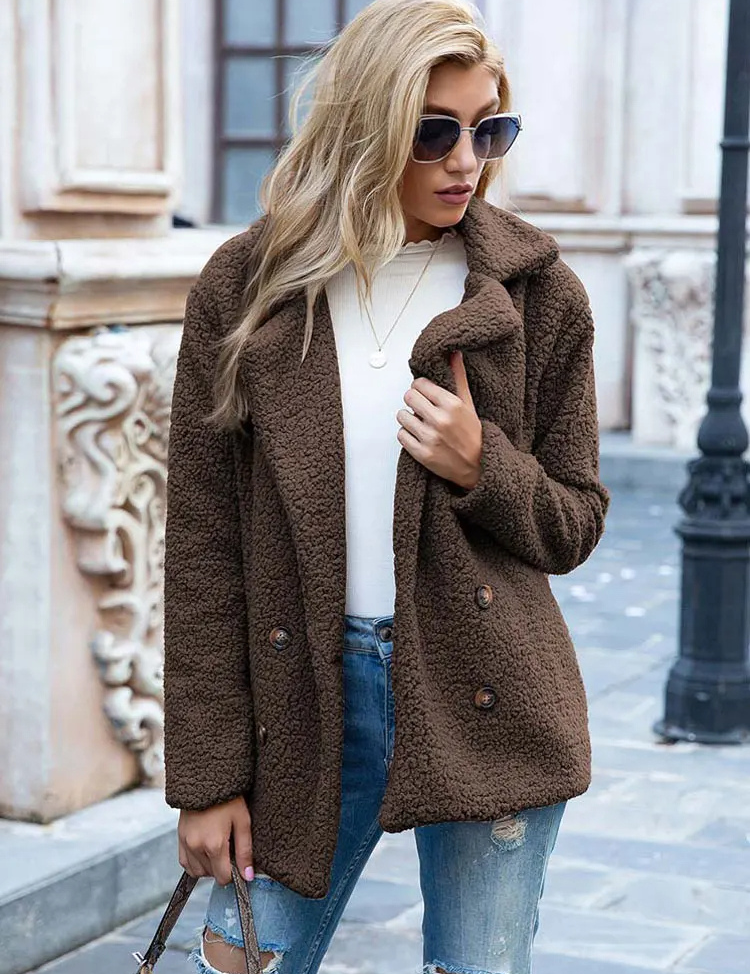 Valentina | Varm og Trendy Teddy Jakke