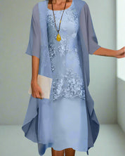 Rishta - Stilfuld chiffonkjole i to elegante dele