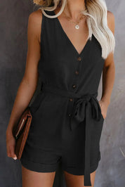 Amalia | Kort Jumpsuit med Lommer