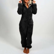 Cora | Stilfuld Lang Fleece Onesie med Hætte