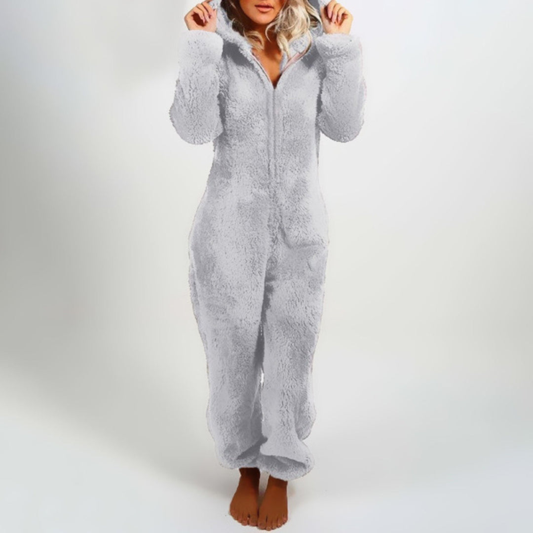 Cora | Stilfuld Lang Fleece Onesie med Hætte