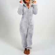 Cora | Stilfuld Lang Fleece Onesie med Hætte