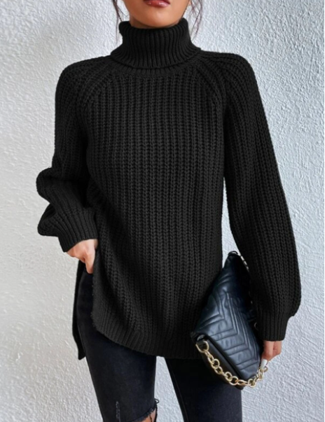 Elexia | Oversized Strikket Turtleneck