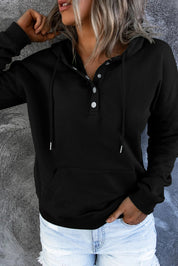 Amari | Varm Fleece Trøje med Hætte og Knapper