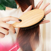 Natuurkam - Premium houten haarborstel om glad te maken en te stylen-3