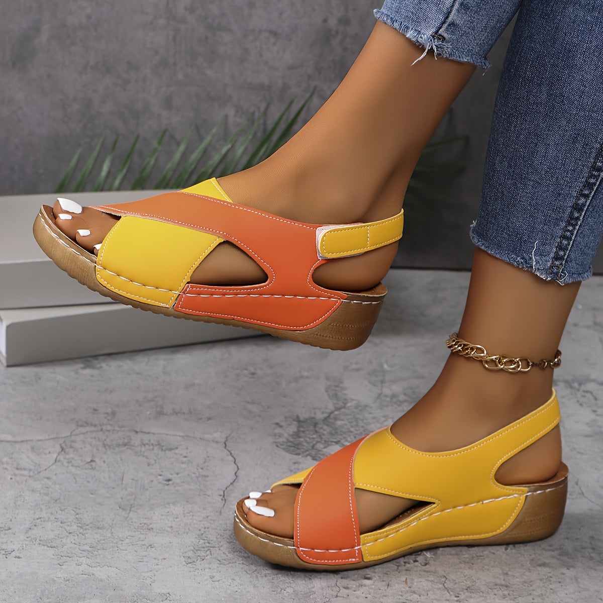 Aria | Moderne Color Block Sandaler