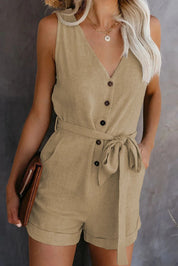 Amalia | Kort Jumpsuit med Lommer