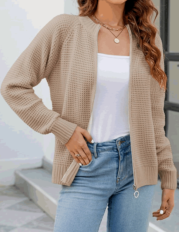 Fay | Stilfuld Casual Vest med Lynlås til Damer