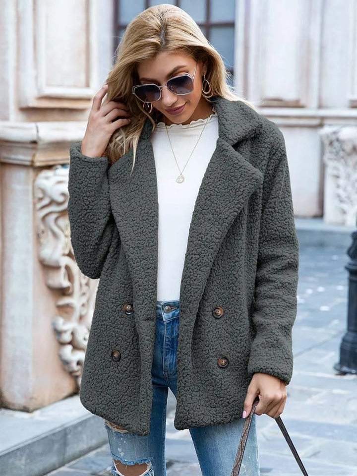 Valentina | Varm og Trendy Teddy Jakke