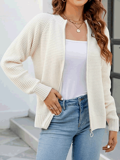 Fay | Stilfuld Casual Vest med Lynlås til Damer