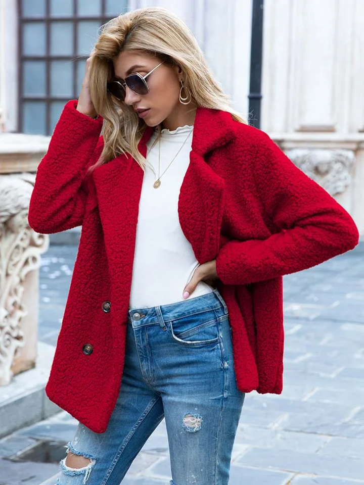 Valentina | Varm og Trendy Teddy Jakke