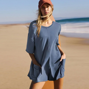 Angela | Oversized To-sidet Romper med Lommer