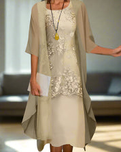 Rishta - Stilfuld chiffonkjole i to elegante dele