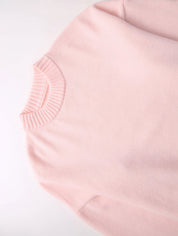 Debby Rose - Rosa Sweater med Rund Krave Trendy