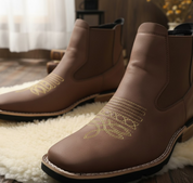 Unisex cowboystøvler til kvinder og mænd – Klassisk westernstil, slidstærkt læder, behagelig pasform