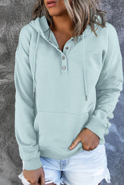 Amari | Varm Fleece Trøje med Hætte og Knapper