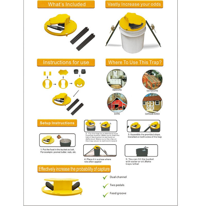 4-pak musefælde med spandlåg 1