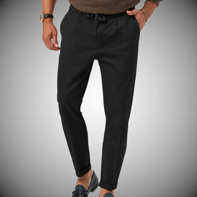 Luca | Slim-Fit Linned Casual Bukser til Herrer