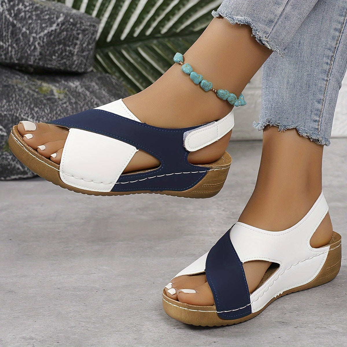 Aria | Moderne Color Block Sandaler