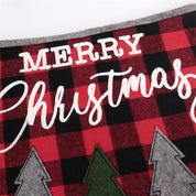 48-tommer sort og rød gitterstof broderet juletræsnederdel 3