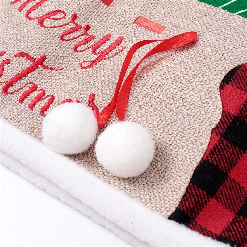 48-tommer sort og rød gitterstofpose træskørt 4