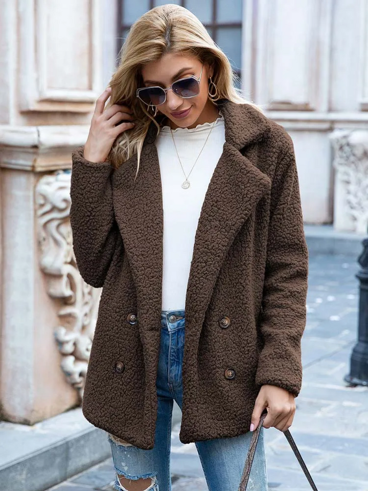 Valentina | Varm og Trendy Teddy Jakke