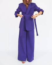 Constanza | Elegant oversized blazer og bukser i luksuriøs lilla nuance