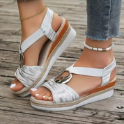 Elle | Stilfulde espadrillesandaler med strukturerede stropper