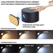 FlexiLamp | Trådløs Genopladelig 360° Væglampe