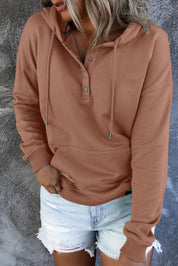 Amari | Varm Fleece Trøje med Hætte og Knapper