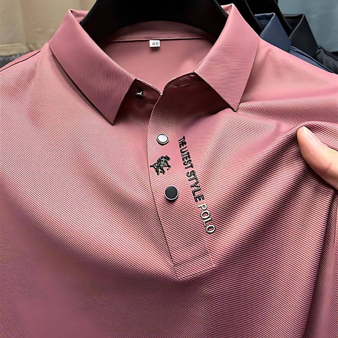 Enzo - Stilfuld, krølfri muscle-fit polo shirt til herrer