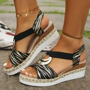 Elle | Stilfulde espadrillesandaler med strukturerede stropper