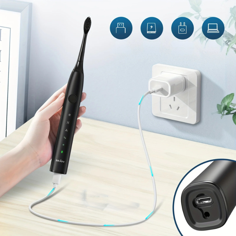 Freshsonic - 5 modi van elektrische tandenborstel met whitening en reiskoffer-5