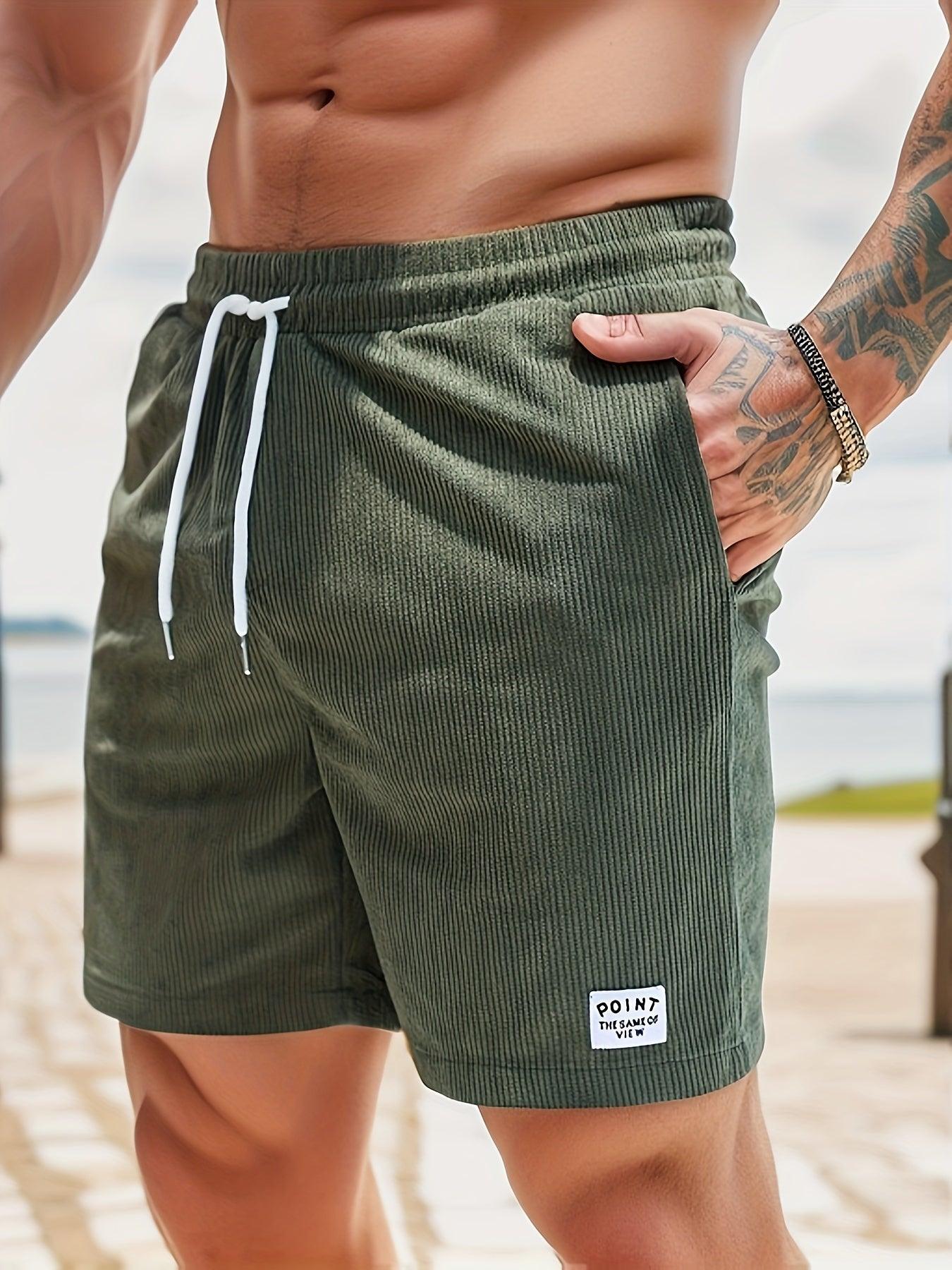 Casual shorts til herrer - elastisk taljebånd - letvægts åndbart stof - pasform trekkingpasform