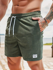 Casual shorts til herrer - elastisk taljebånd - letvægts åndbart stof - pasform trekkingpasform