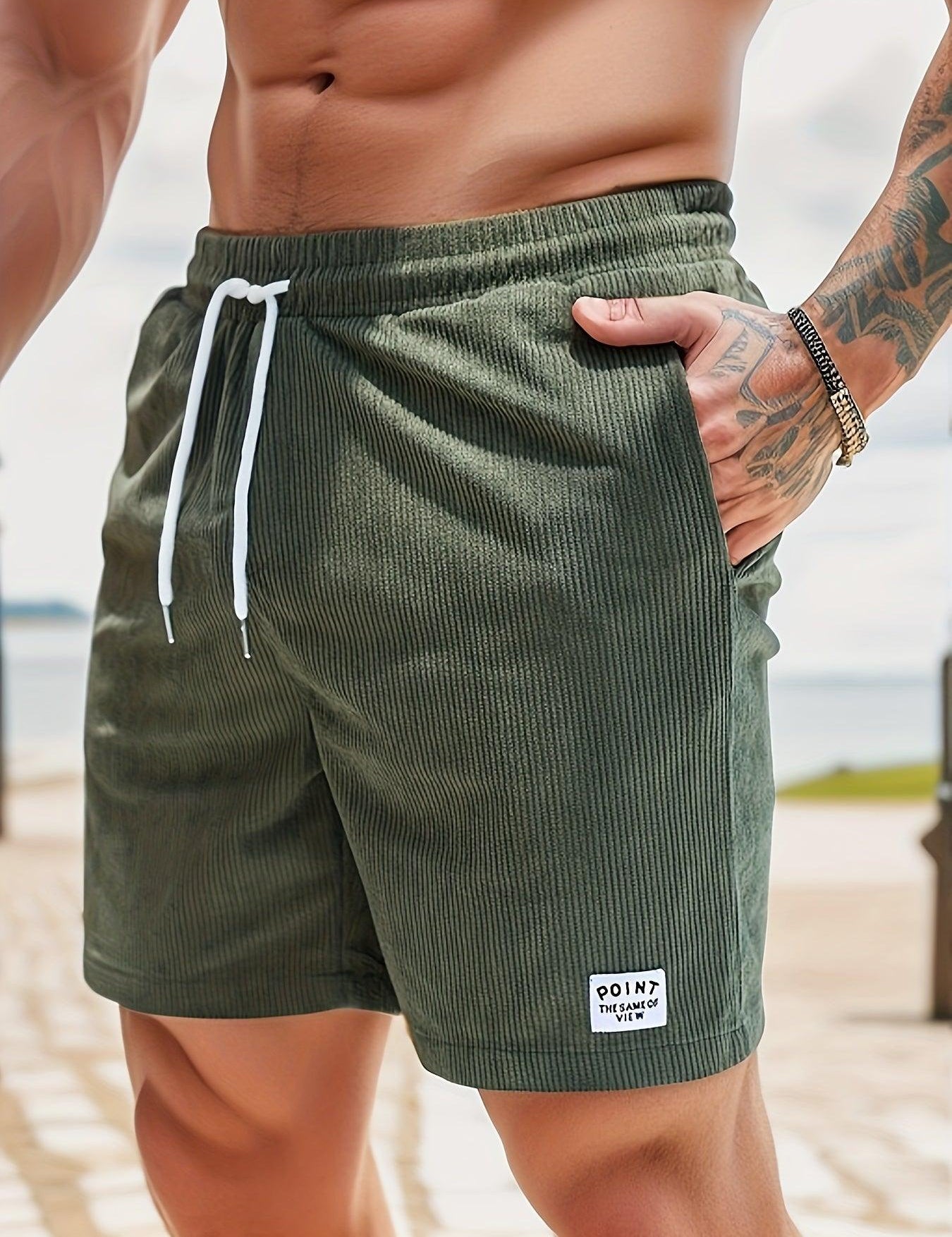Casual shorts til herrer - elastisk taljebånd - letvægts åndbart stof - pasform trekkingpasform